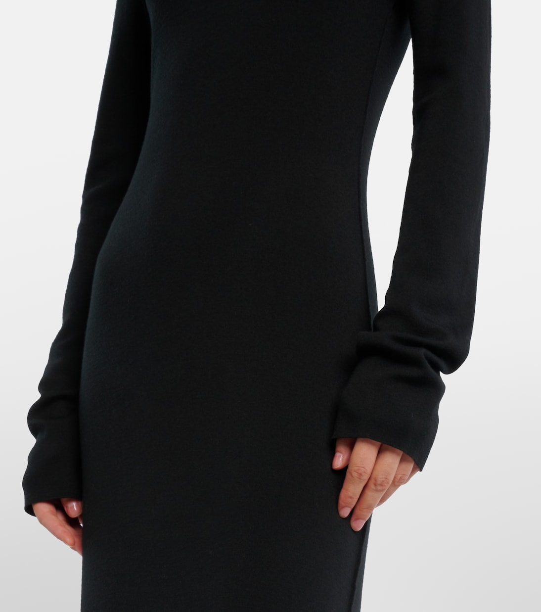 Vestido largo Leoline de lana virgen | The Row