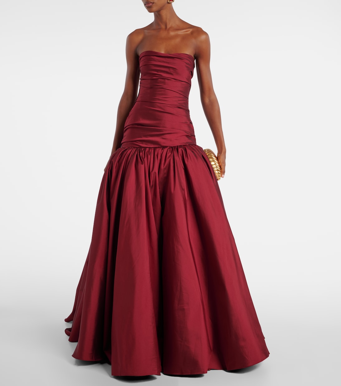 Draped off-shoulder corset gown | Marmar Halim