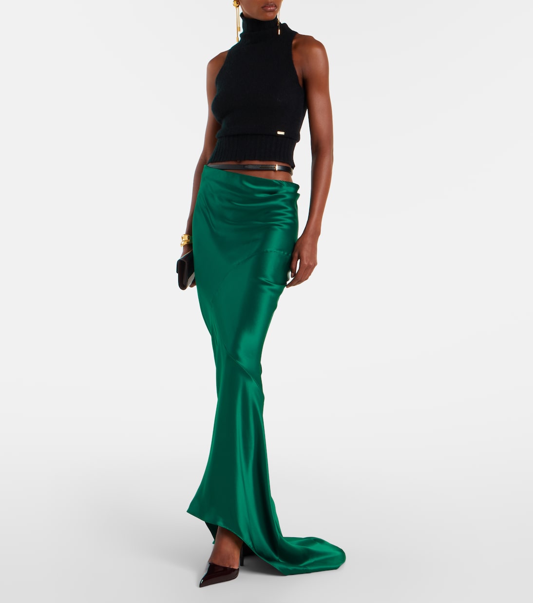 Jupe longue en satin de soie | Tom Ford