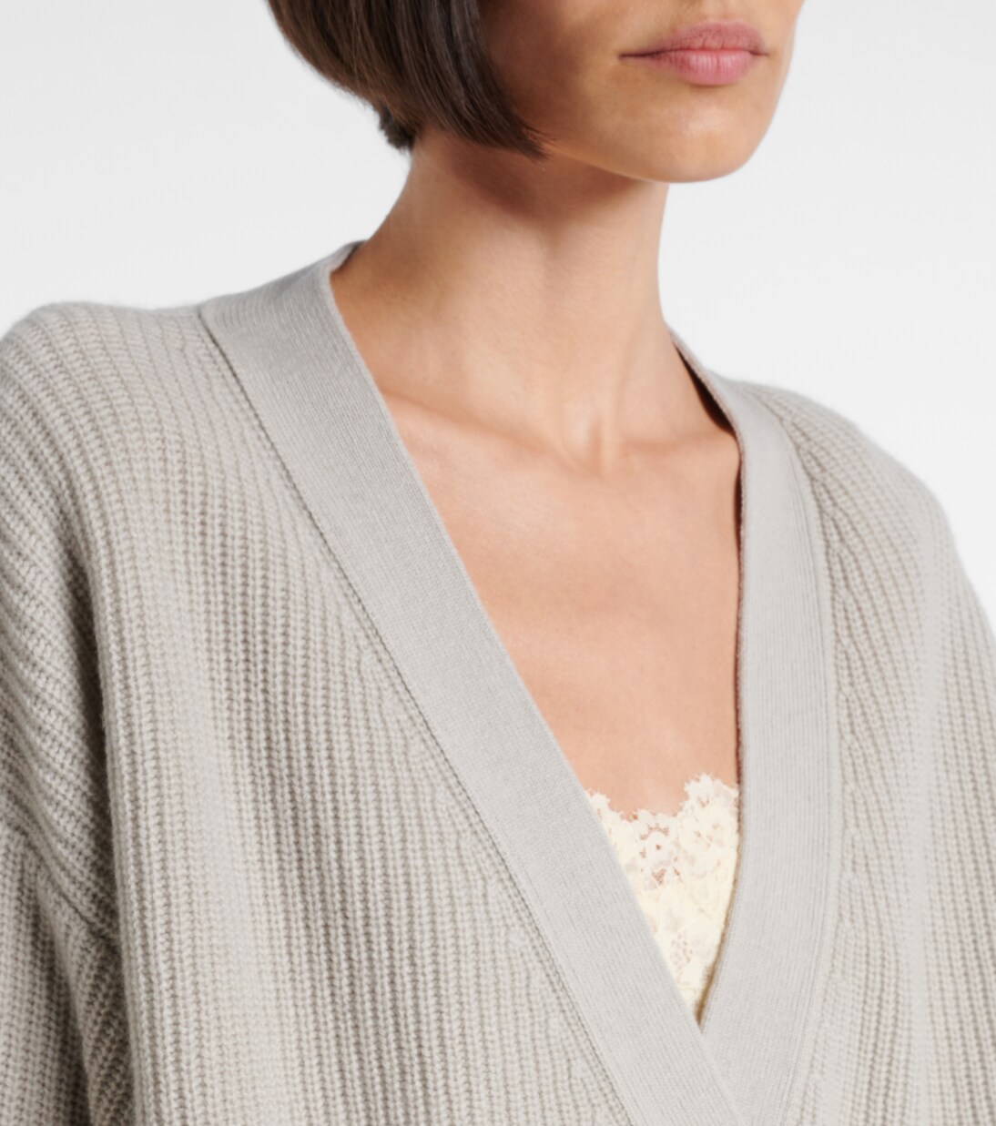 Wool and cashmere wrap cardigan | Jardin des Orangers