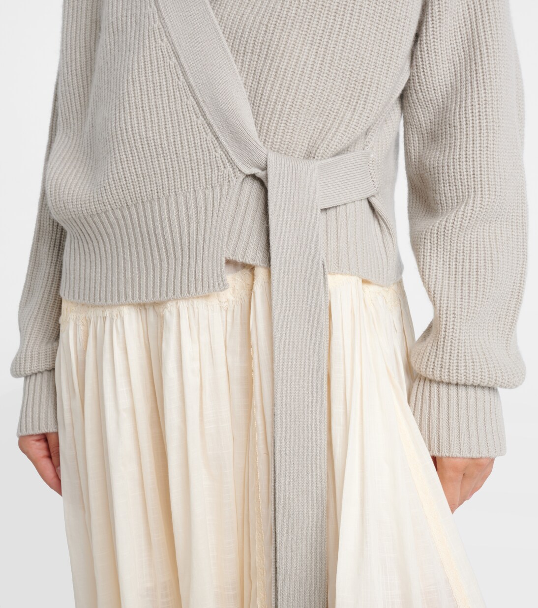 Wool and cashmere wrap cardigan | Jardin des Orangers