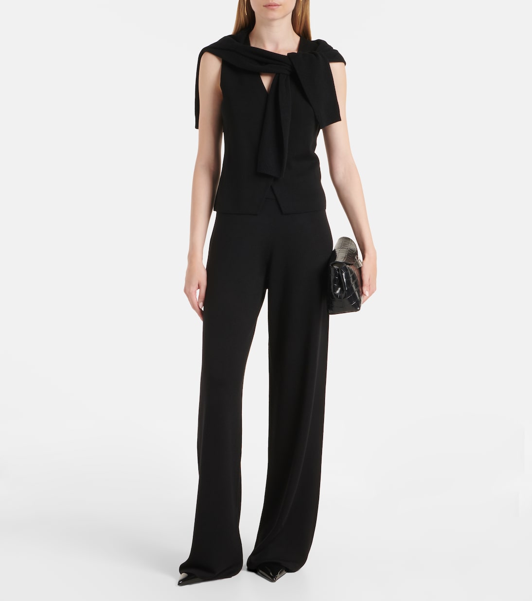 Pantalon ample en laine vierge | Jardin des Orangers