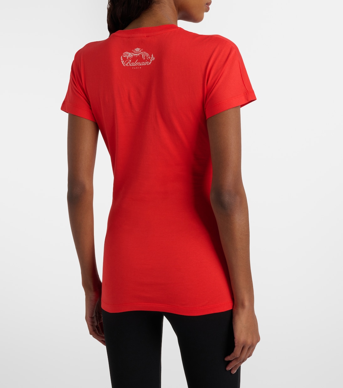 Draped cotton jersey T-shirt | Balmain