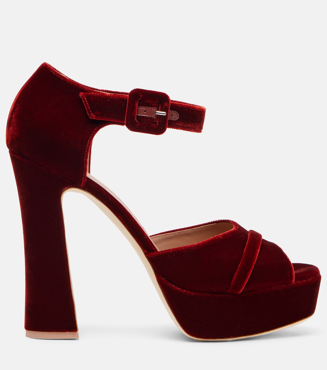 Plateausandalen Yuri 125 aus Samt | Malone Souliers