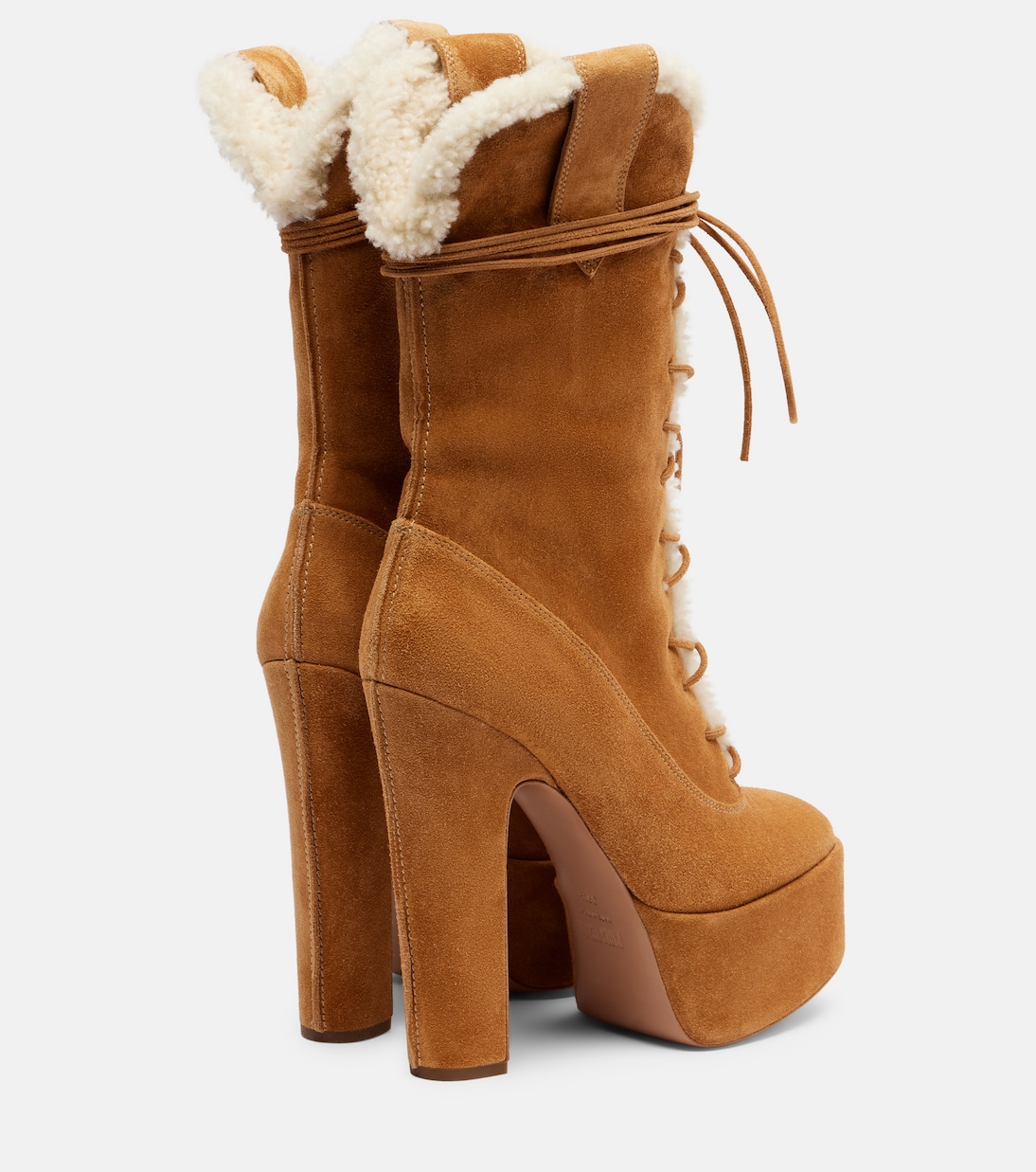 Malena 145 suede platform lace-up boots | Paris Texas