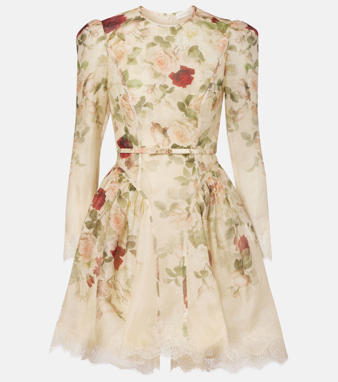 Hypnotic floral linen and silk minidress | Zimmermann