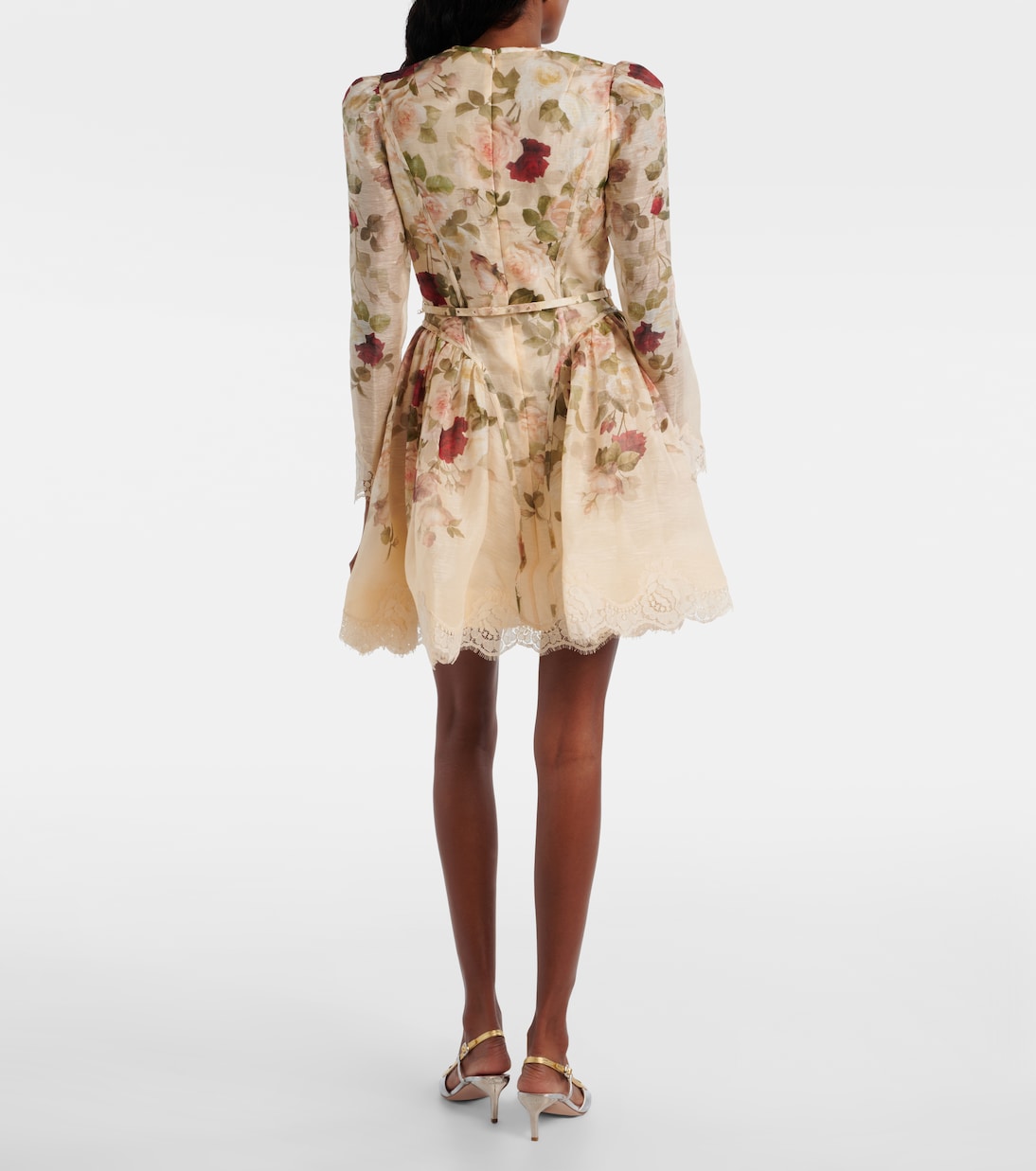 Hypnotic floral linen and silk minidress | Zimmermann