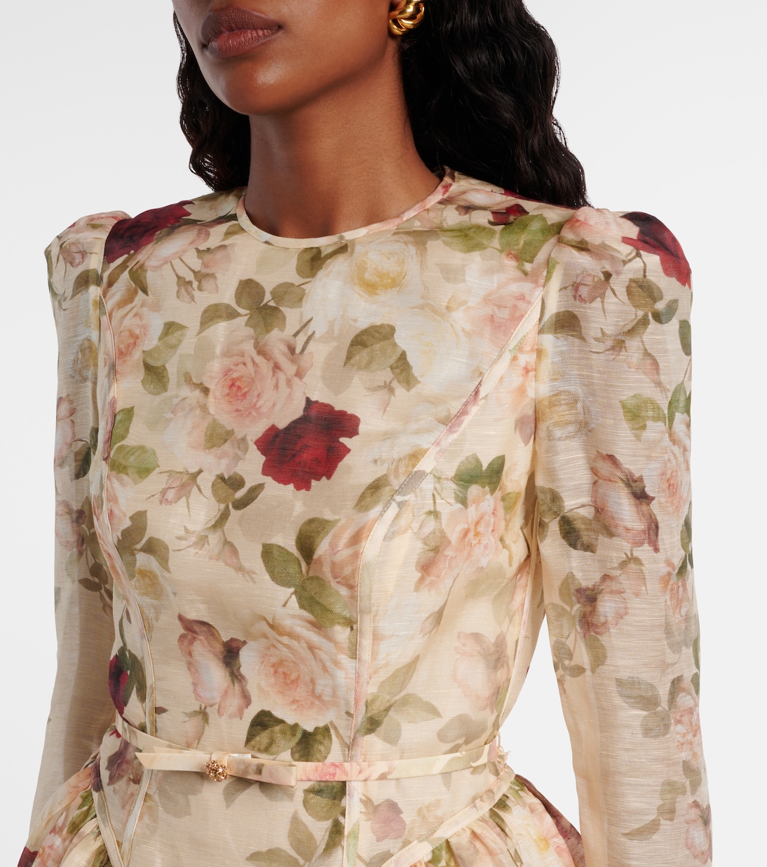 Hypnotic floral linen and silk minidress | Zimmermann