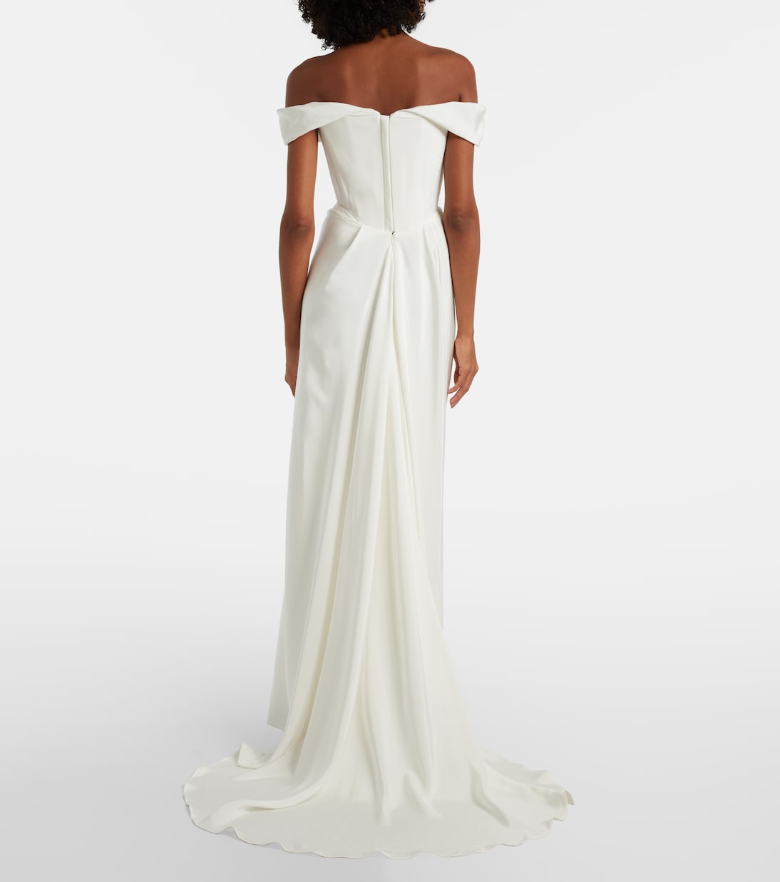 Bridal Mabel draped off-shoulder silk gown | Vivienne Westwood