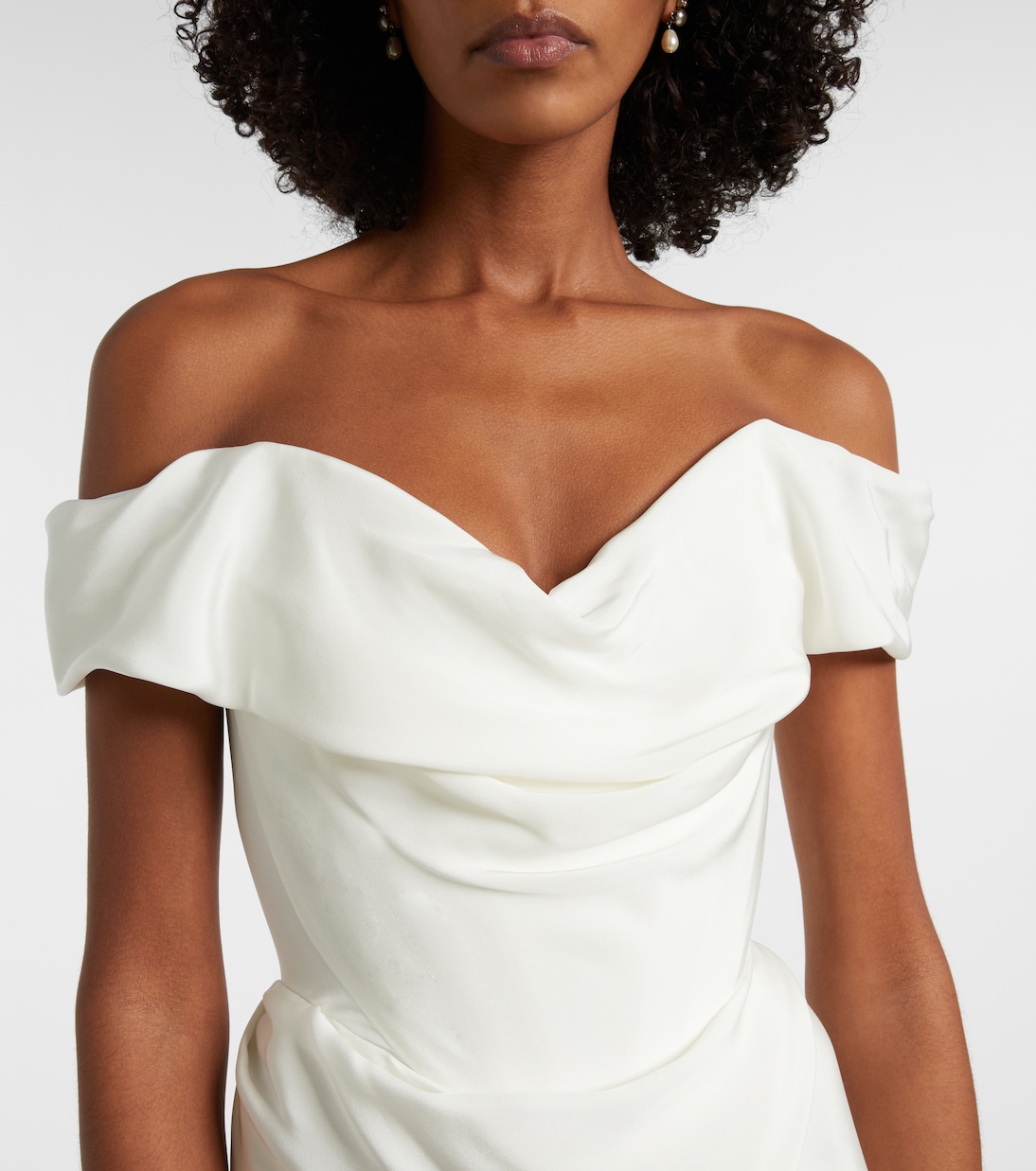 Bridal Mabel draped off-shoulder silk gown | Vivienne Westwood