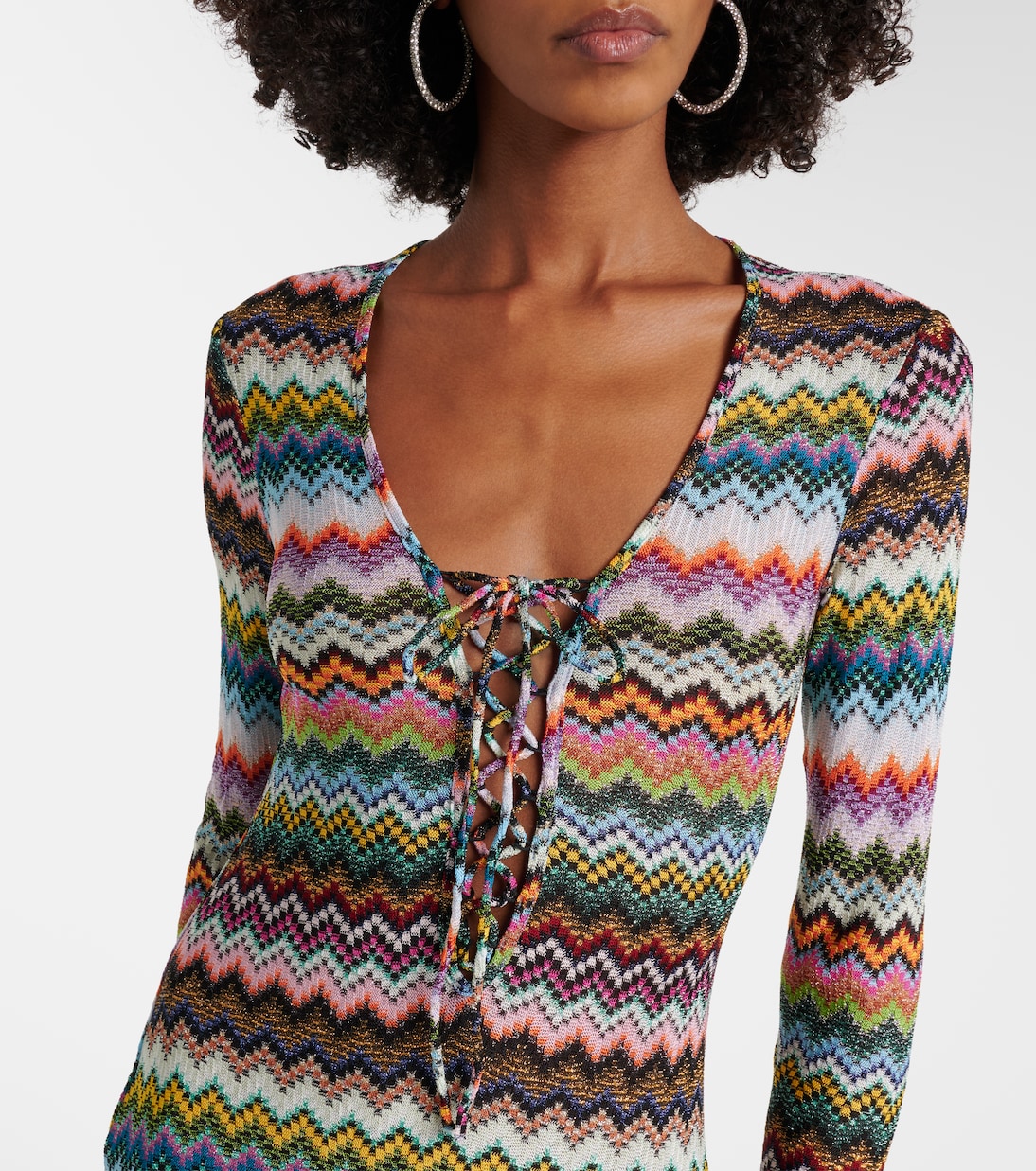 Abito lungo Zig Zag con lamé | Missoni