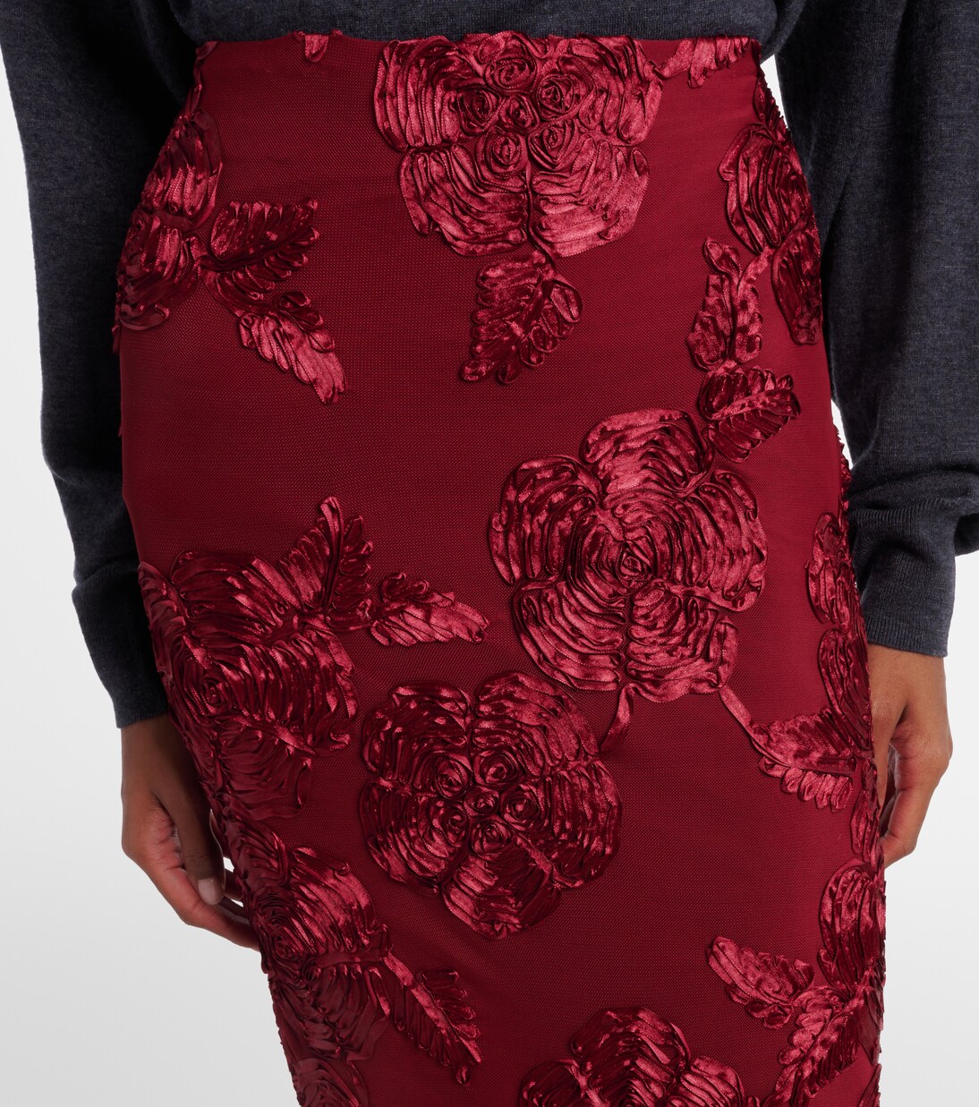 Jupe crayon à fleurs | Rotate