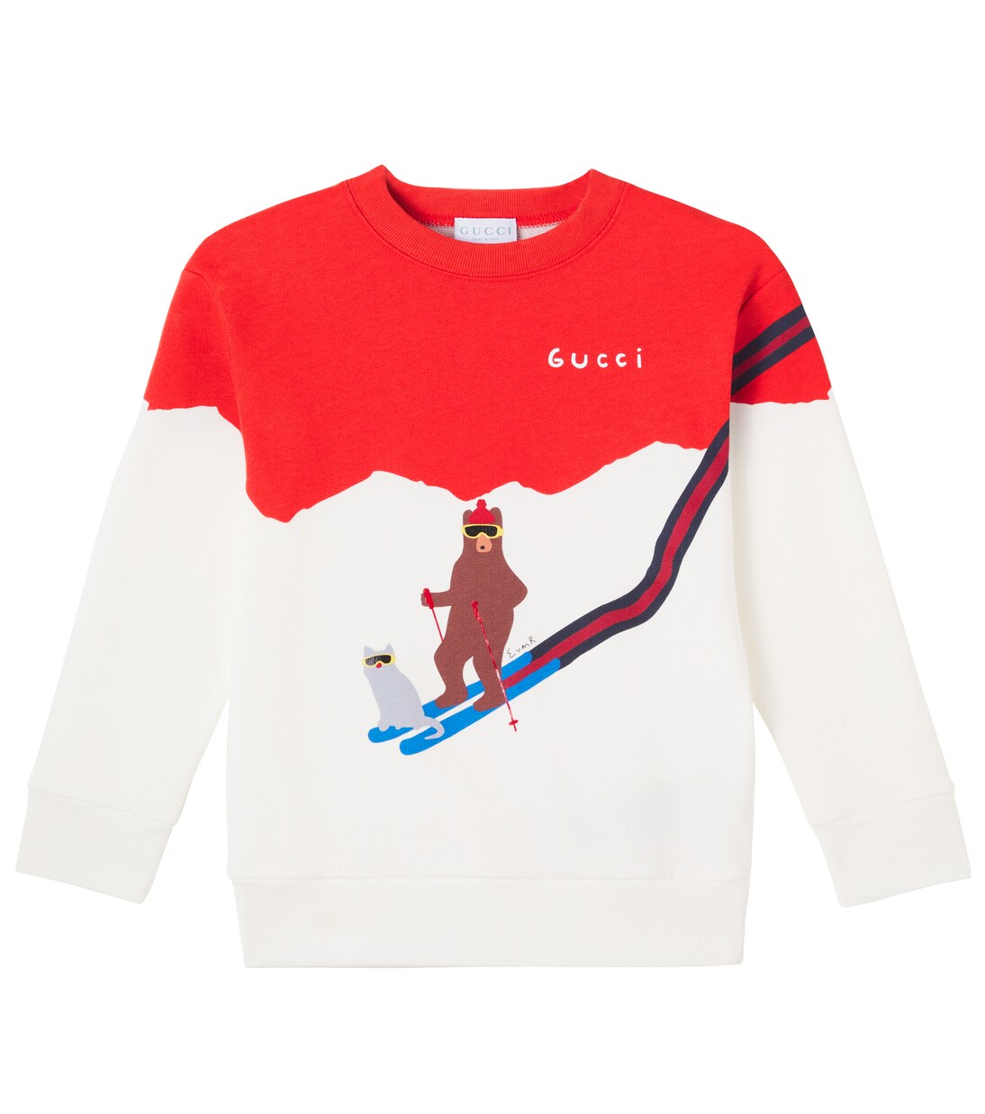 x Euan Roberts cotton fleece sweatshirt | Gucci Kids