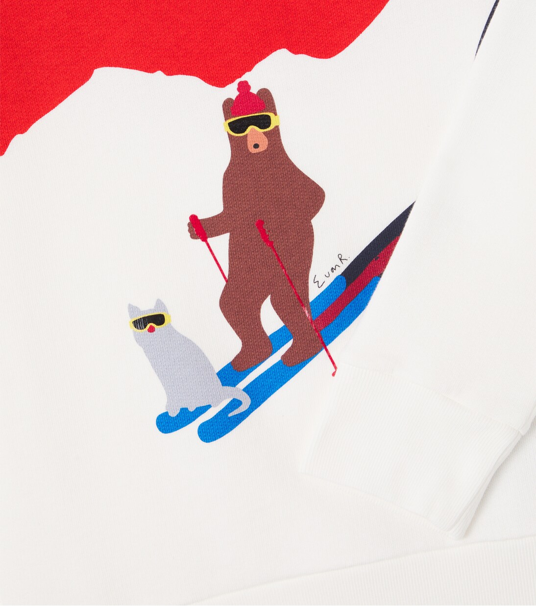 x Euan Roberts cotton fleece sweatshirt | Gucci Kids