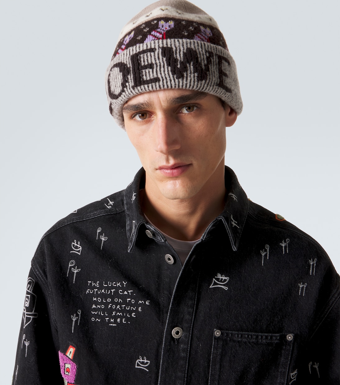 x Louis Wain wool-blend beanie | Loewe