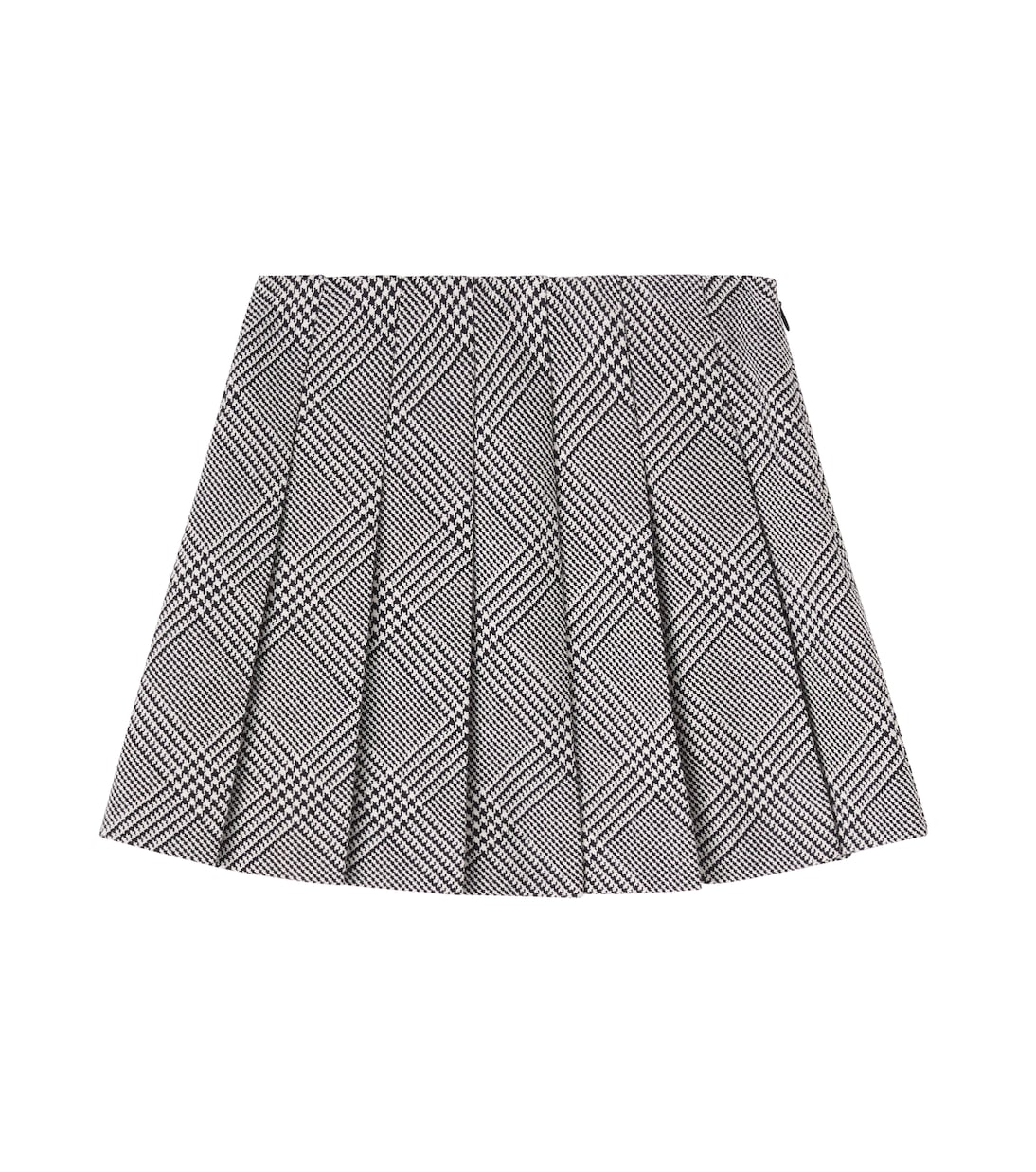 Houndstooth pleated wool-blend skirt | Self-Portrait Kids
