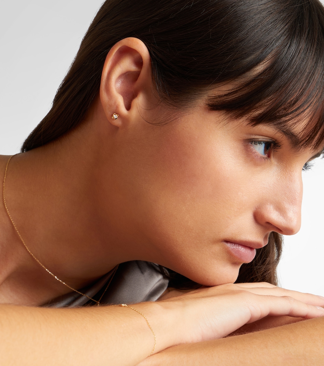 Ohrringe Clover Mini aus 14kt Gelbgold (585/1000) mit Diamanten | Stone and Strand