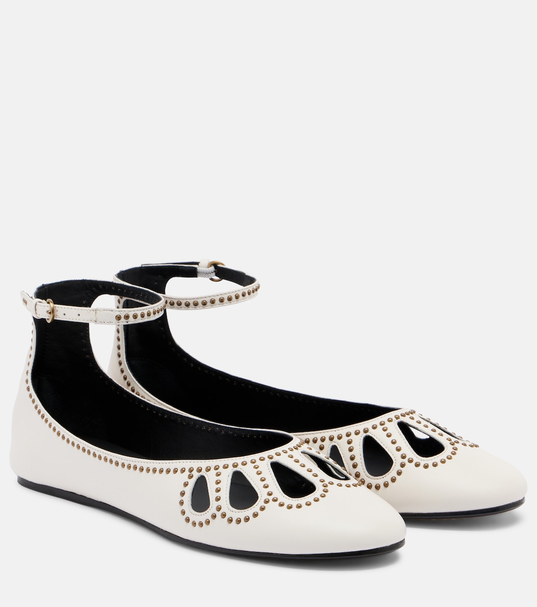 Bloris studded cutout leather ballet flats | Isabel Marant
