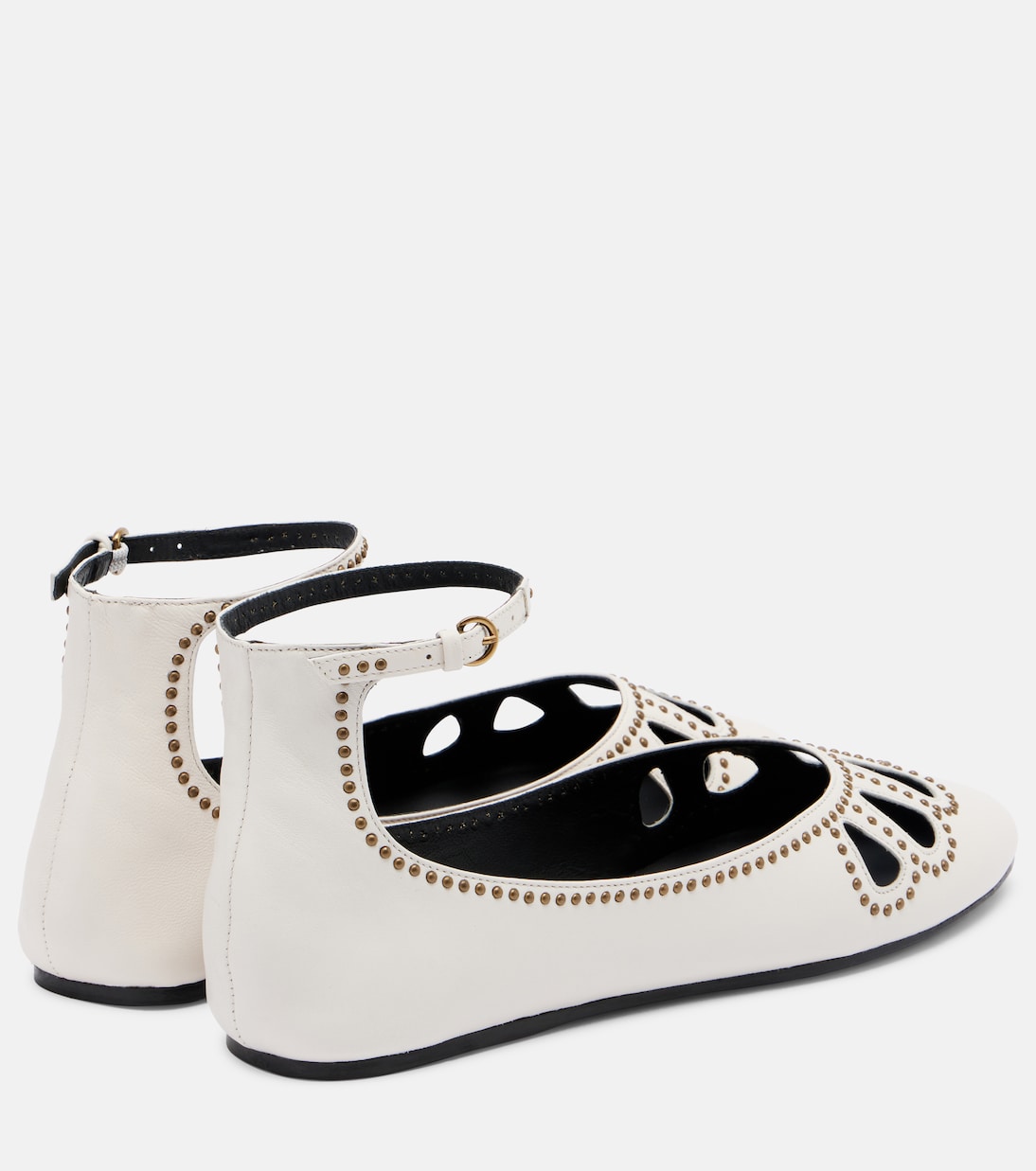 Bloris studded cutout leather ballet flats | Isabel Marant