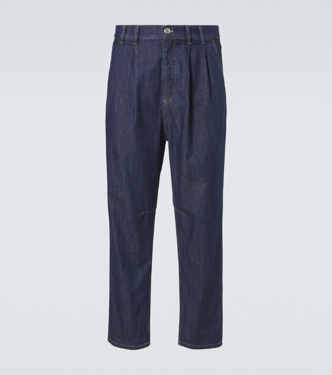 Pleated tapered jeans | Brunello Cucinelli