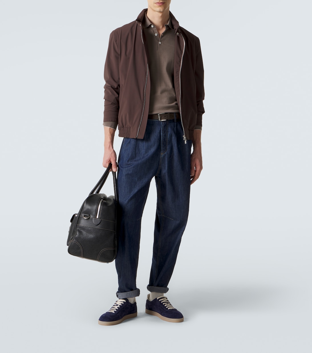 Pleated tapered jeans | Brunello Cucinelli