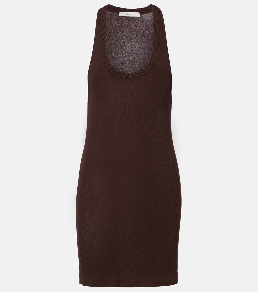 Vestido corto acanalado de crepé | Lemaire