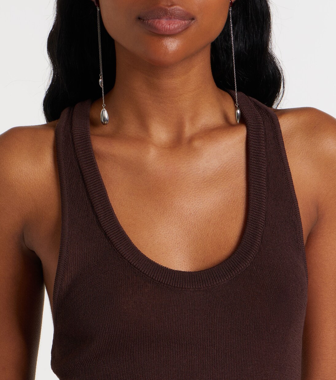 Vestido corto acanalado de crepé | Lemaire