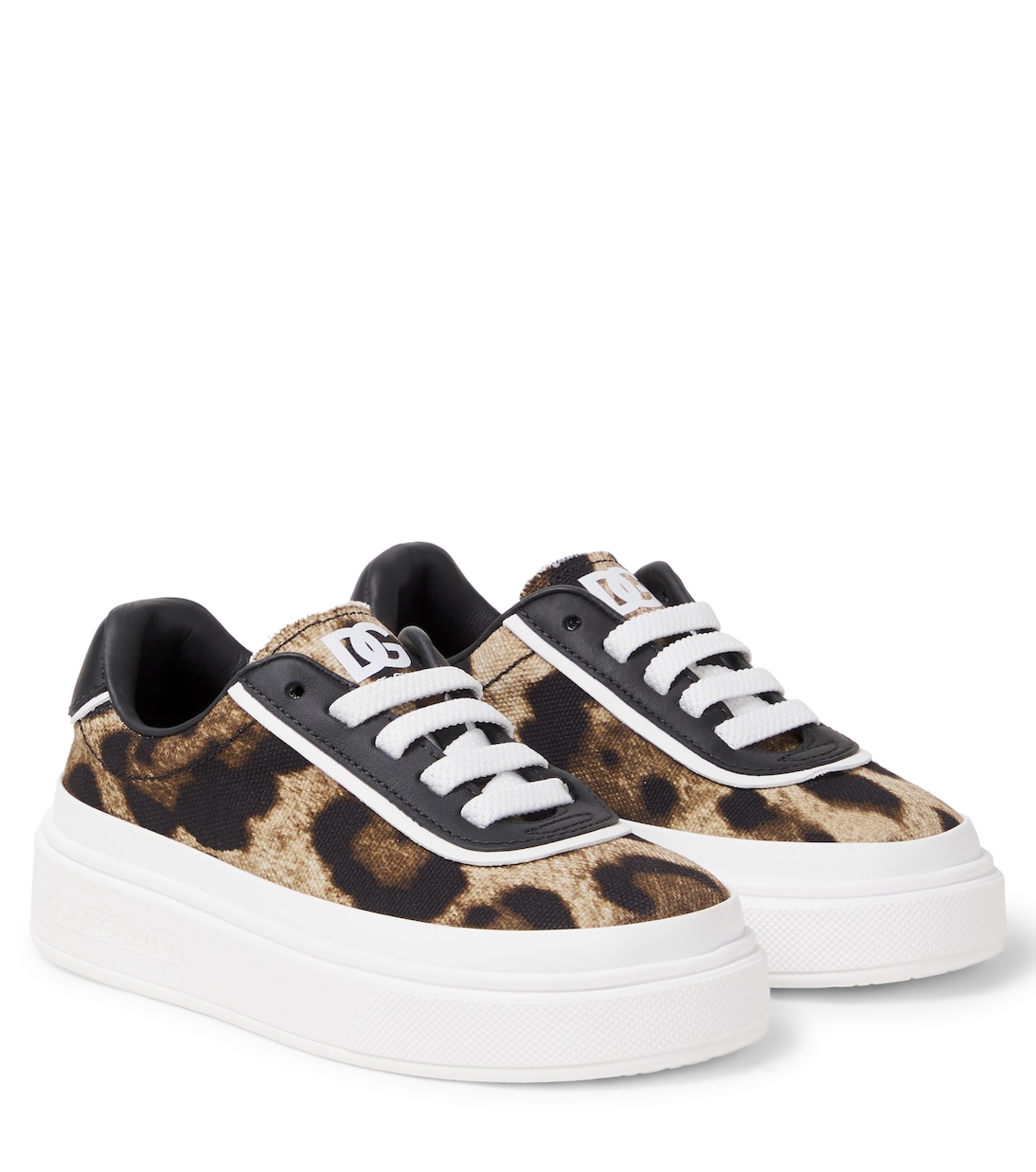 DG leopard-print platform sneakers | Dolce&Gabbana Kids