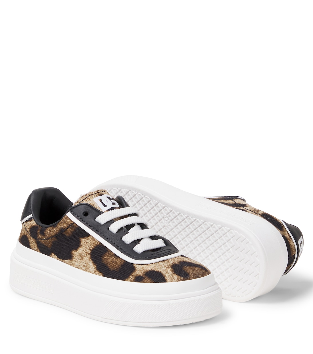 DG leopard-print platform sneakers | Dolce&Gabbana Kids