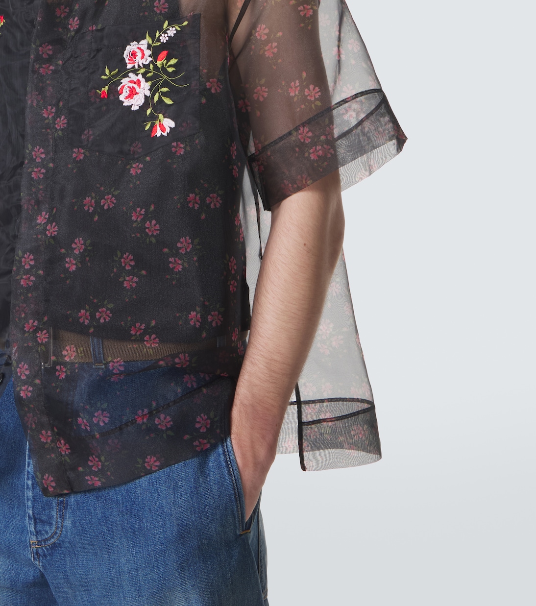 Floral sheer organza shirt | Simone Rocha