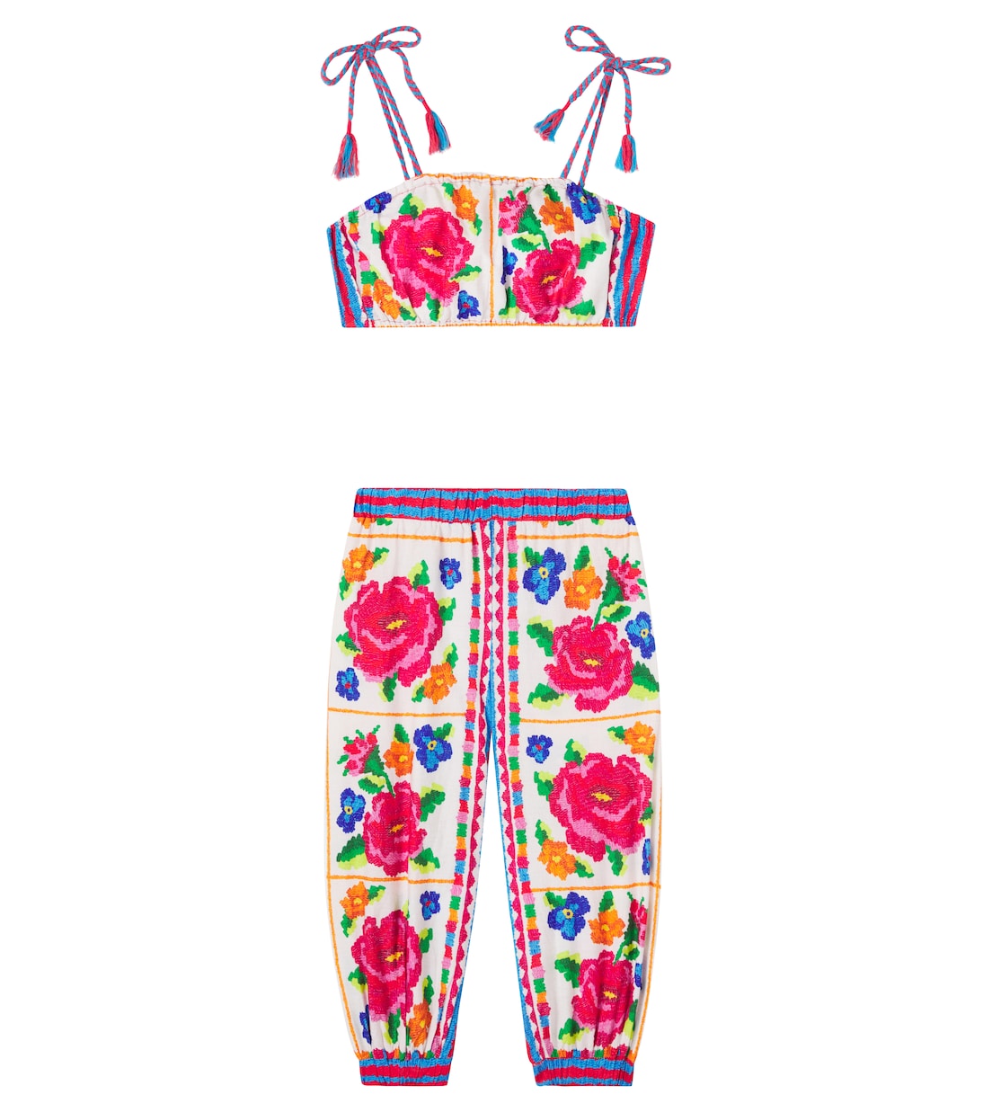 Floral cotton top and pants set | Fábula