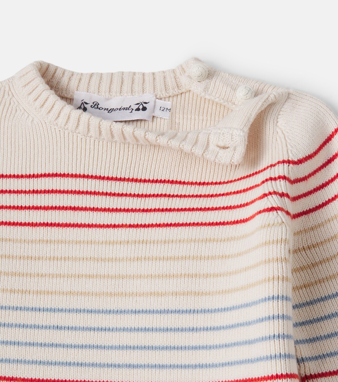 Baby Aleksi striped cotton and cashmere sweater | Bonpoint
