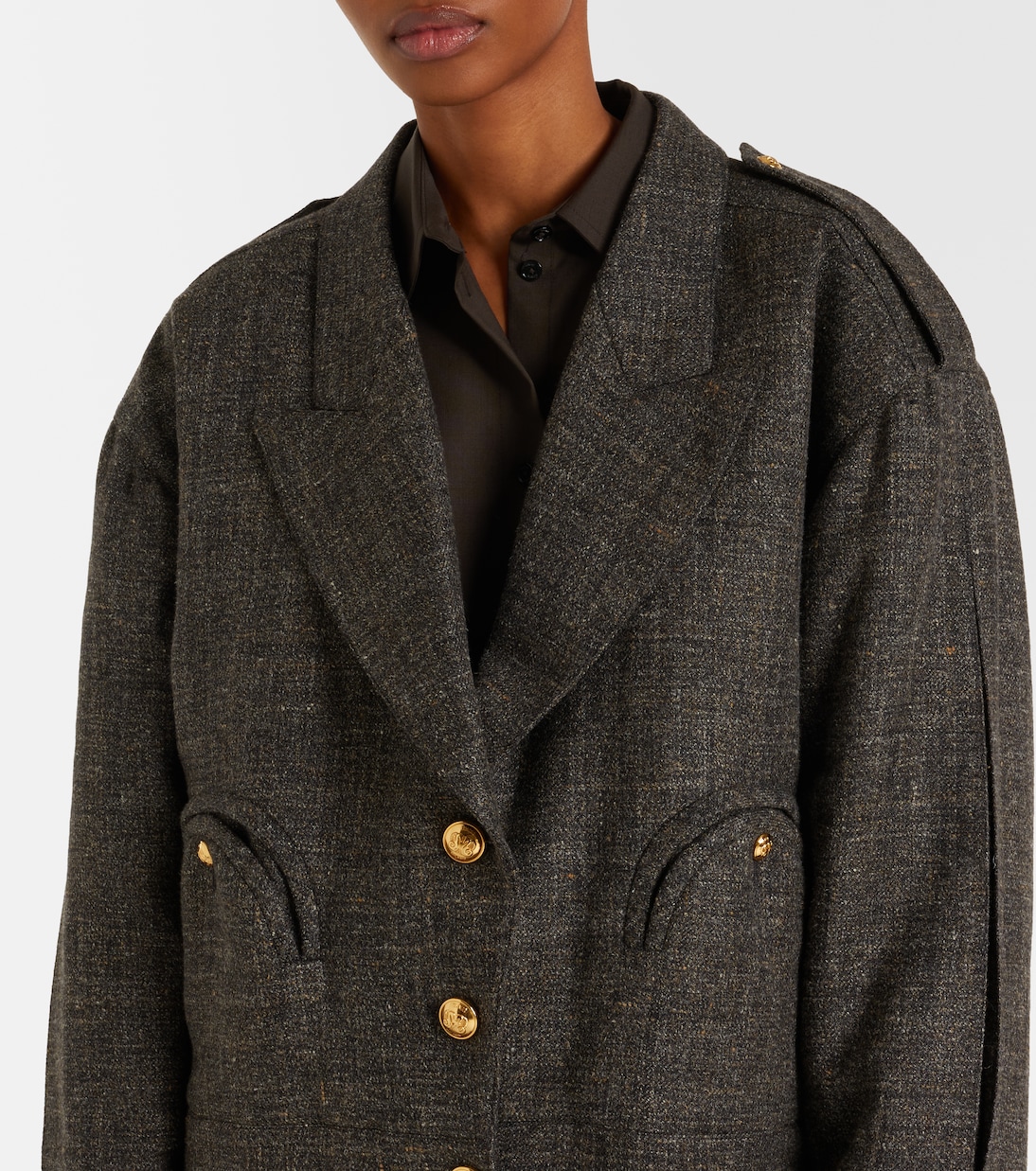 Gloriana Charlotte wool and linen-blend tweed jacket | Blazé Milano