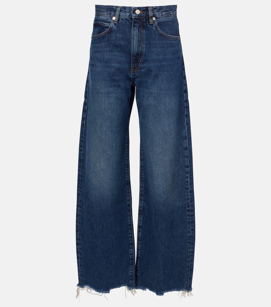 Bow frayed barrel-leg jeans | Frame