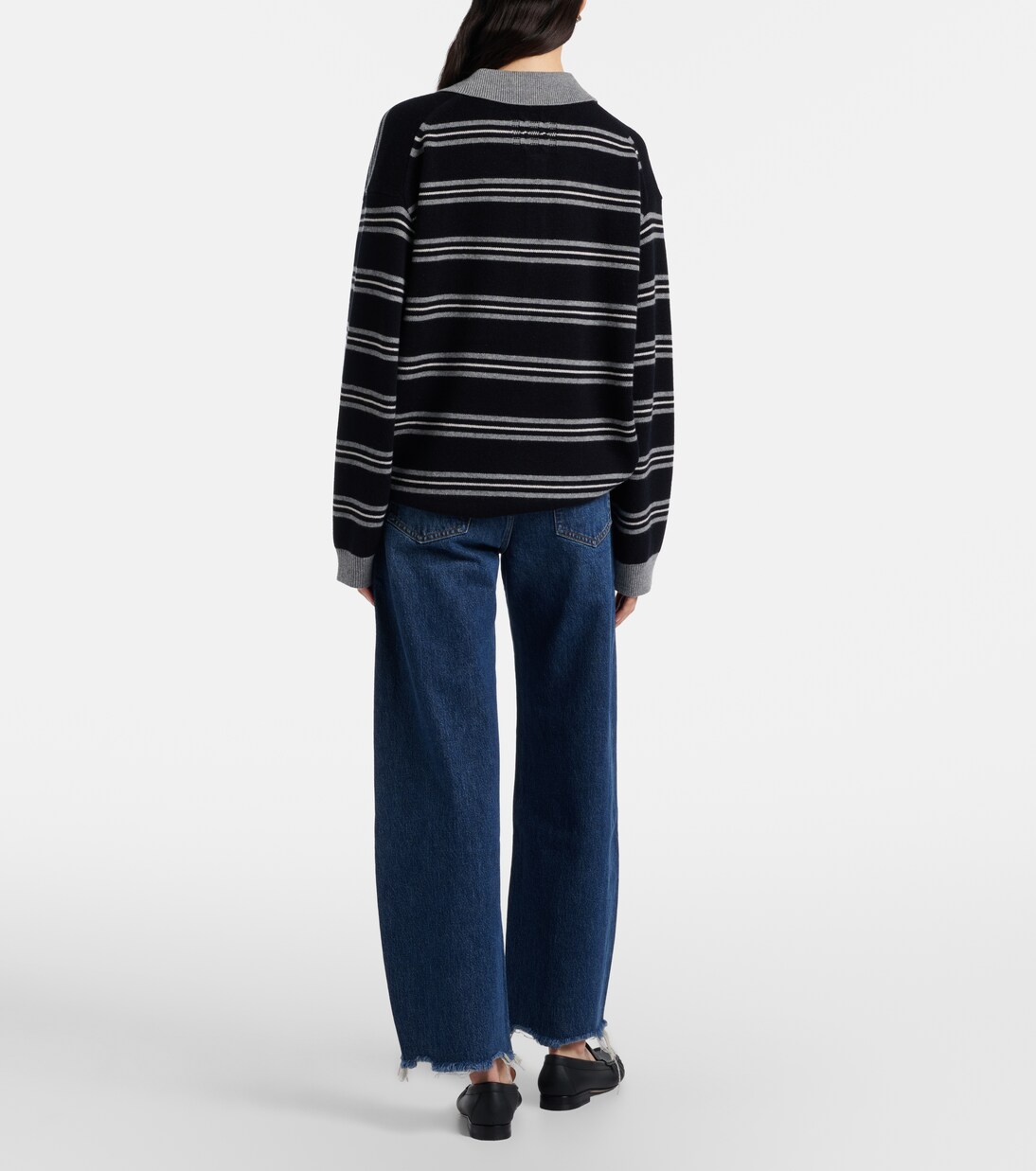 Bow frayed barrel-leg jeans | Frame