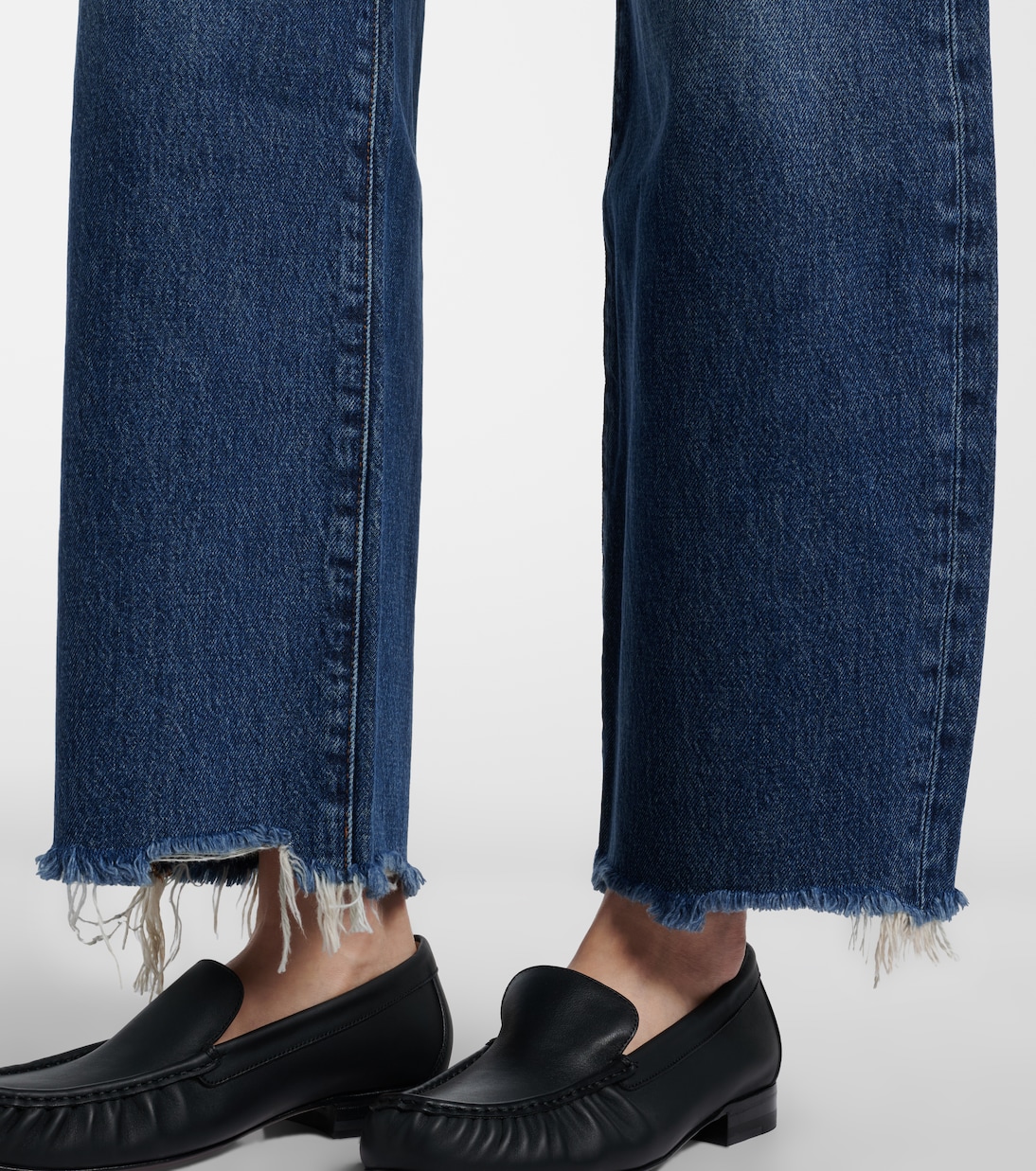 Bow frayed barrel-leg jeans | Frame