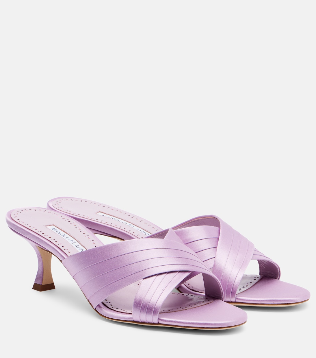 Viera 50 satin mules | Manolo Blahnik