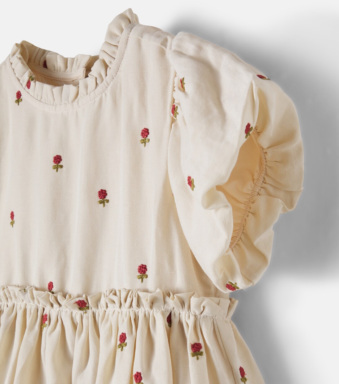 Camilla embroidered ruffled dress | Donsje