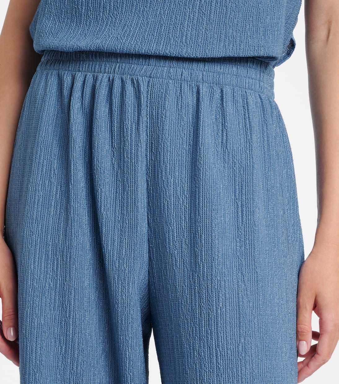 Mika seersucker wide-leg pants | Jade Swim