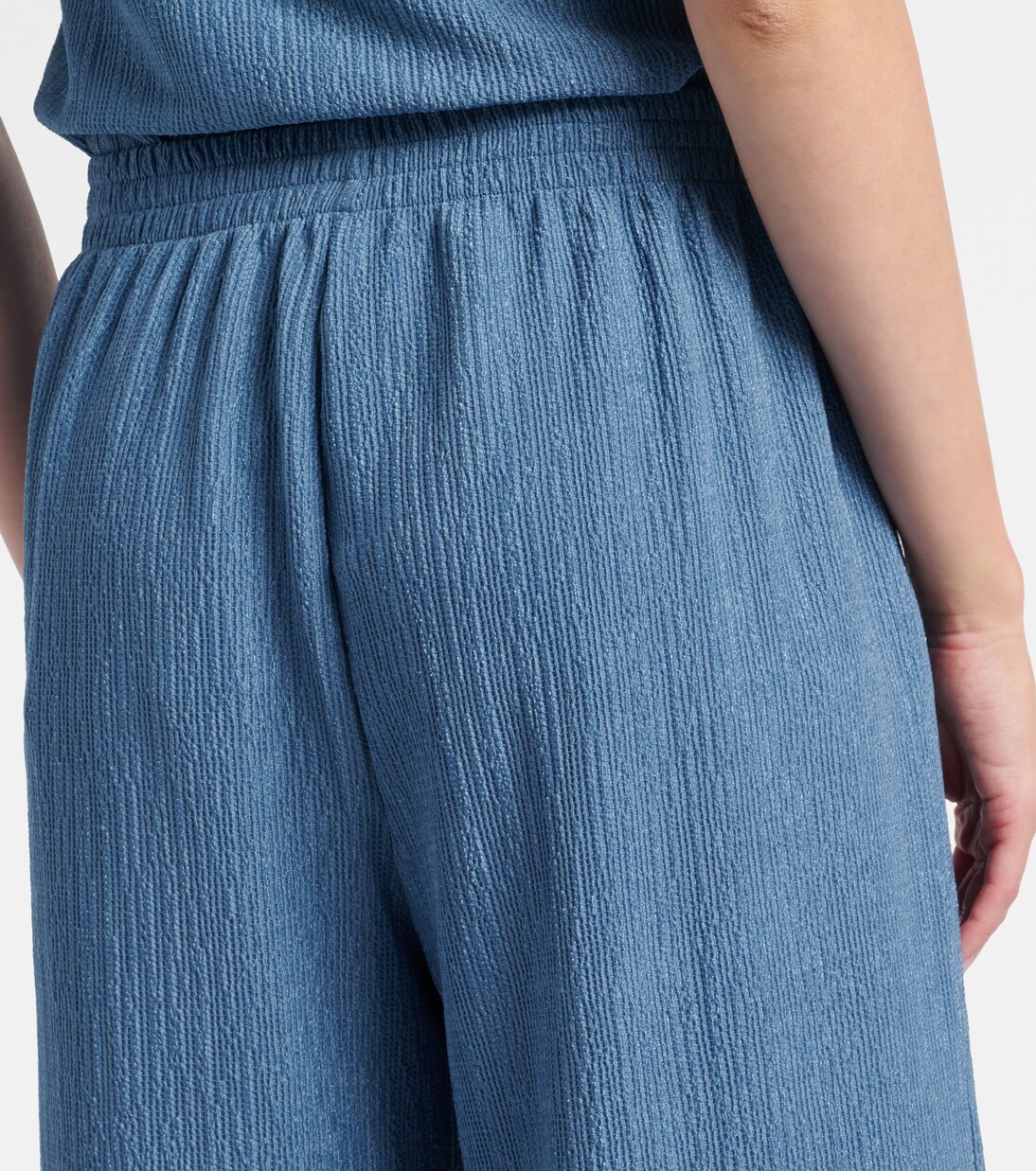 Mika seersucker wide-leg pants | Jade Swim