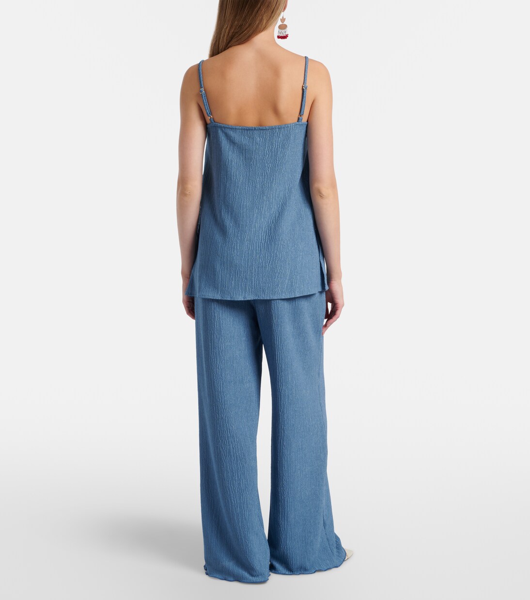 Mika seersucker wide-leg pants | Jade Swim