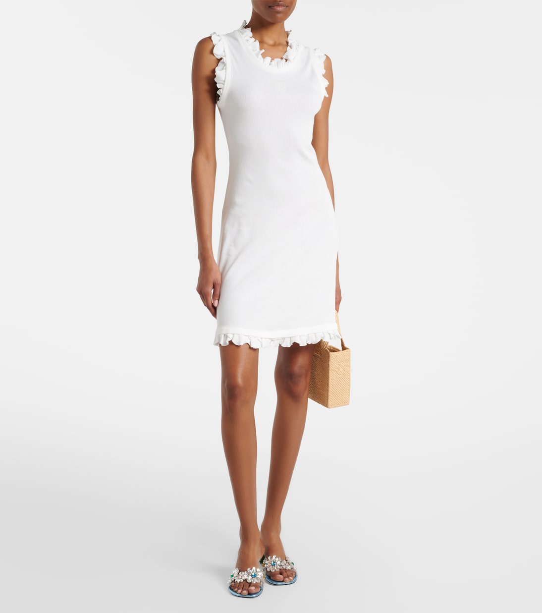 Paula's Ibiza cotton-blend minidress | Loewe