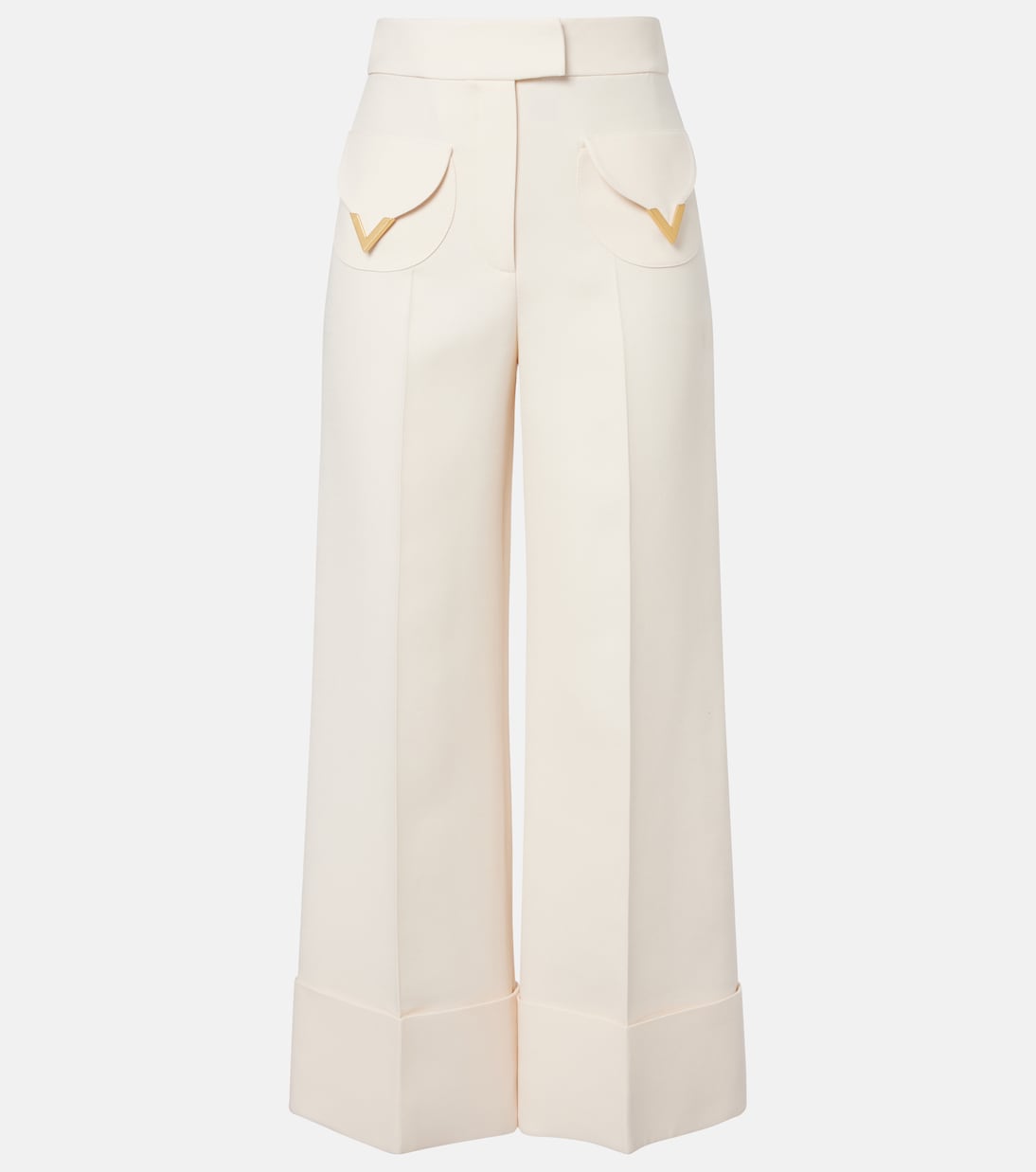 Weite Hose VGold aus Crepe Couture | Valentino