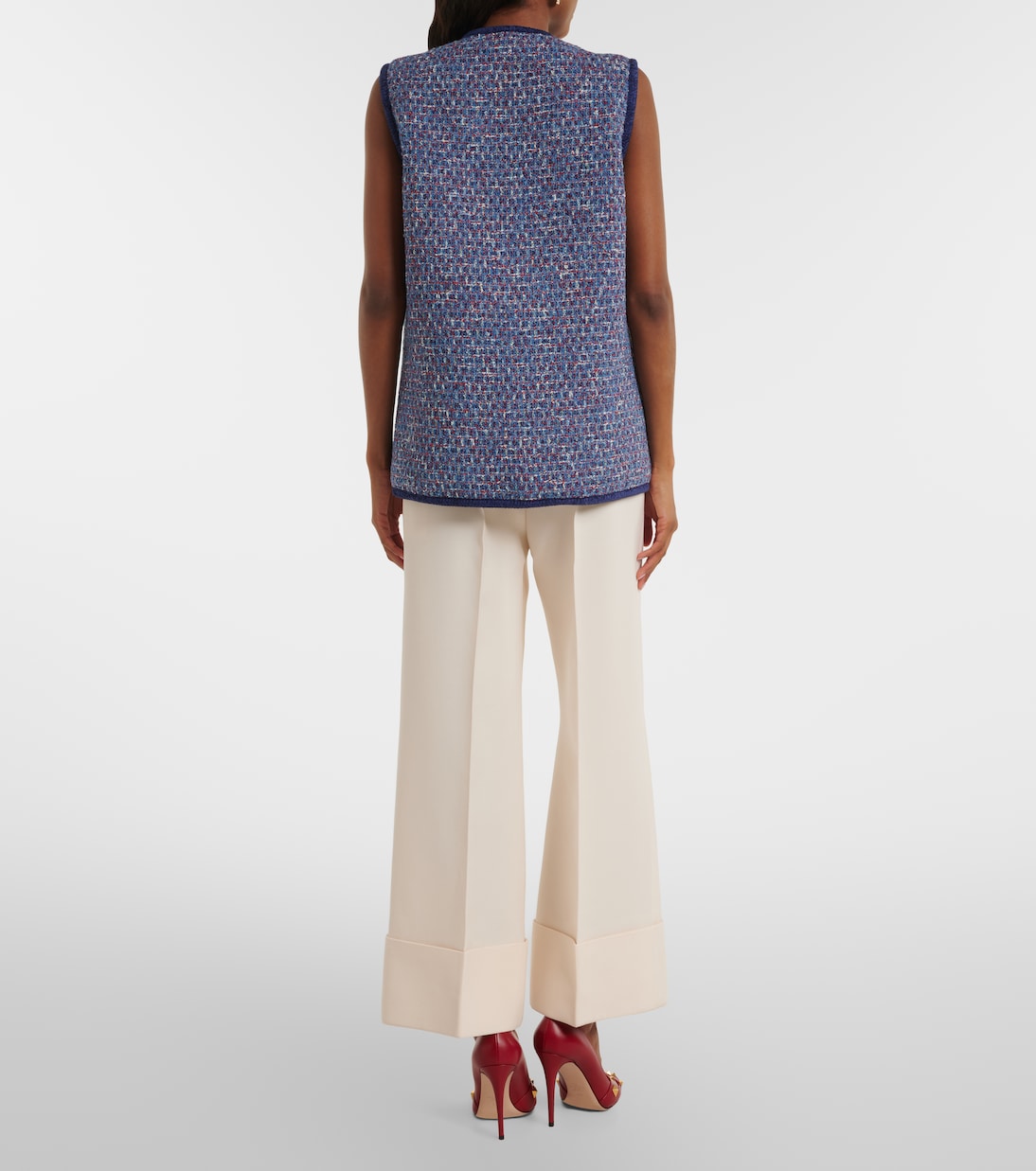 Weite Hose VGold aus Crepe Couture | Valentino