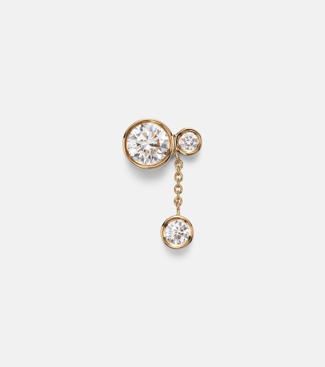 Einzelner Ohrring Grande Lou Diamant aus 18kt Gelbgold mit Diamanten | Sophie Bille Brahe