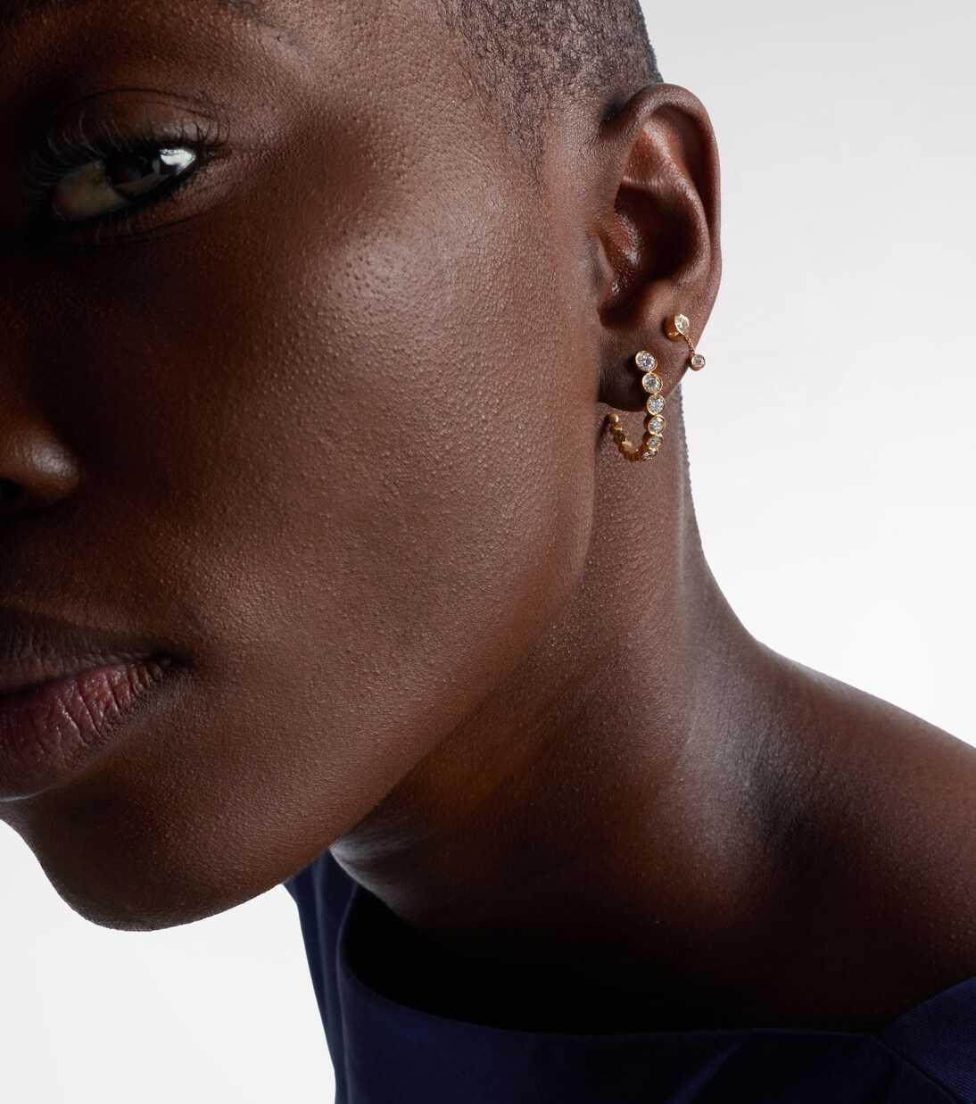 Einzelner Ohrring Grande Lou Diamant aus 18kt Gelbgold mit Diamanten | Sophie Bille Brahe