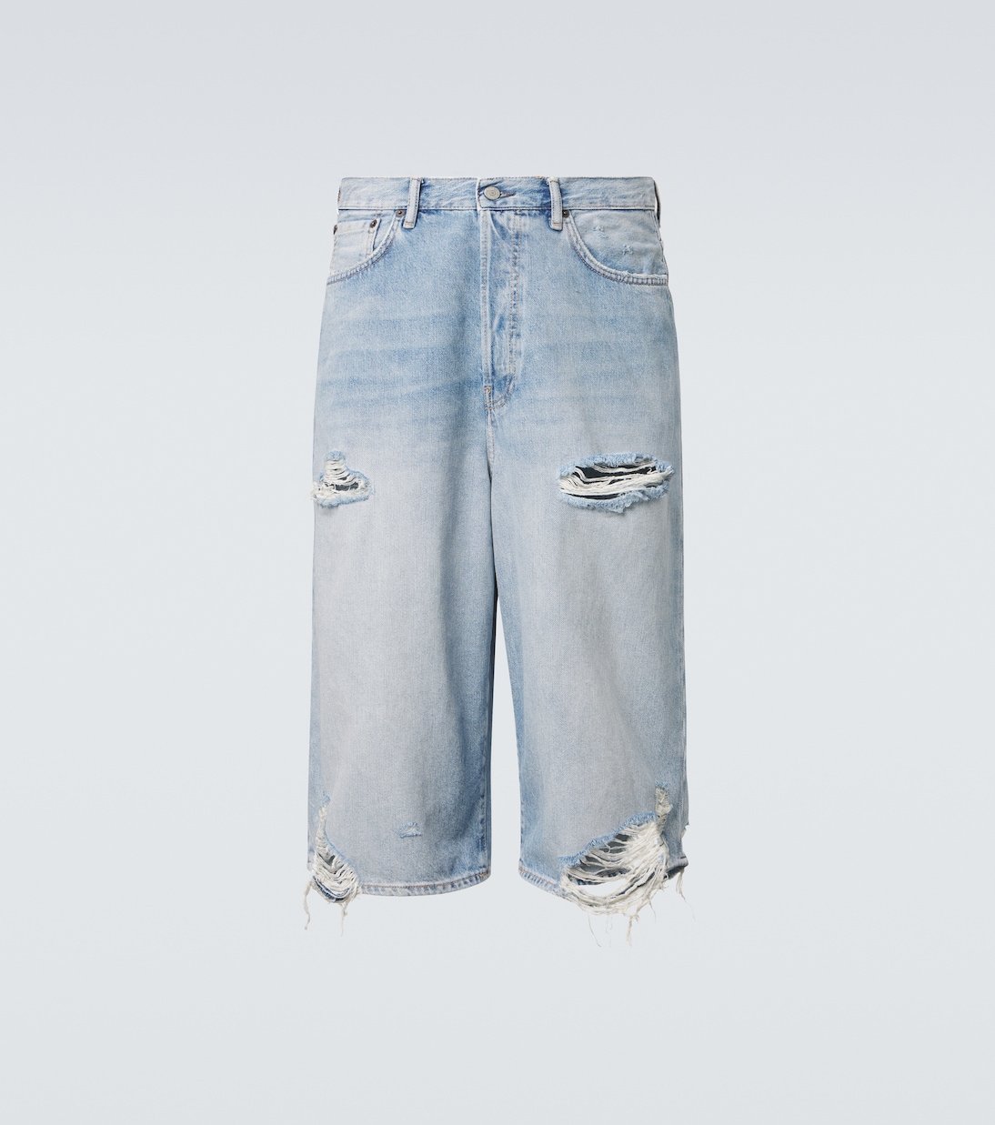 Distressed denim Bermuda shorts | Acne Studios