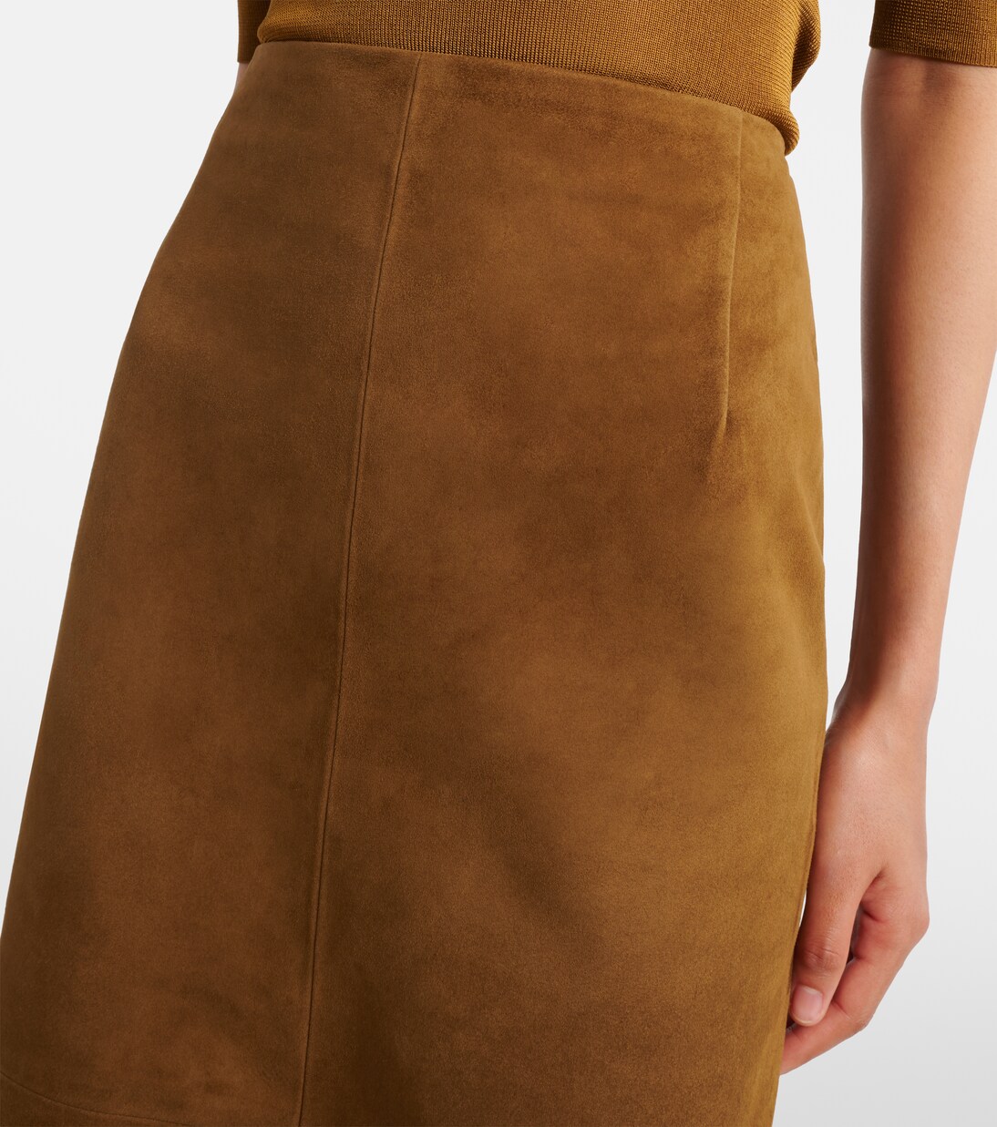 Selly suede midi skirt | Nour Hammour