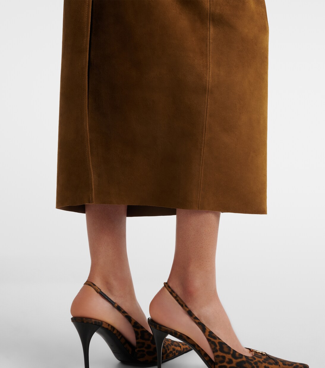 Selly suede midi skirt | Nour Hammour