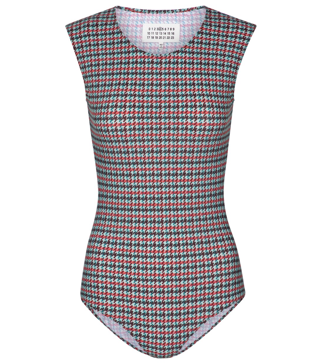 Houndstooth stretch-jersey bodysuit | Maison Margiela